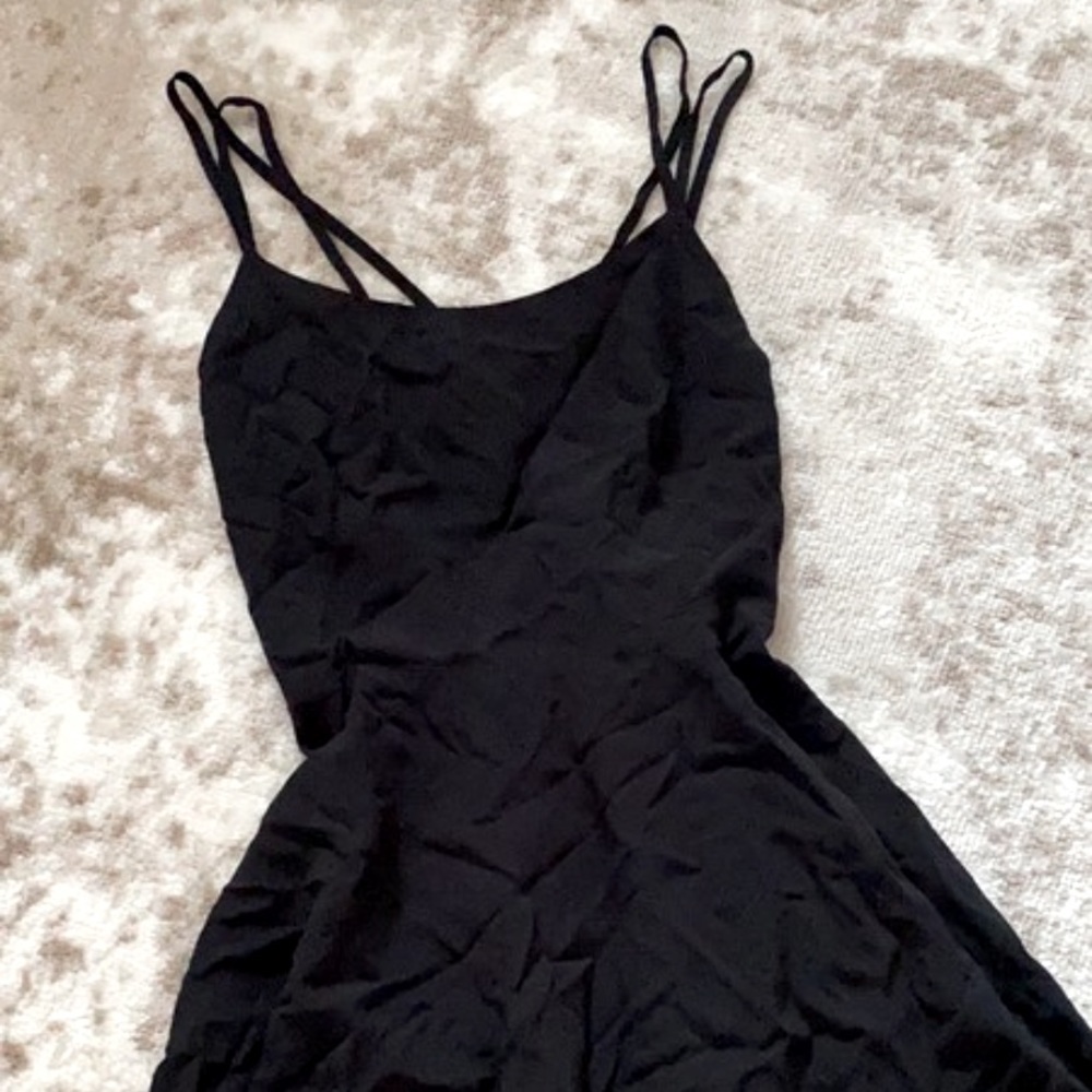 Black A-line dress